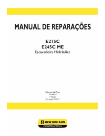 New Holland E215C, E245C ME escavadeira hidráulica pdf manual de reparo PT - Construção New Holland manuais - NH-71114527-PT