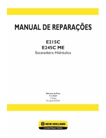 New Holland E215C, E245C ME hydraulic excavator pdf repair manual PT - New Holland Construction manuals - NH-71114527-PT