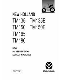 New Holland TM135, TM135E, TM150, TM150E, TM165, TM180 tracteur manuel d'entretien pdf ES - Nouvelle-Hollande Agriculture man...