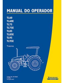 New Holland TL60, TL60E, TL75, TL75E, TL85, TL85E, TL95, TL95E manual del operador del tractor pdf PT - Agricultura de Nueva ...