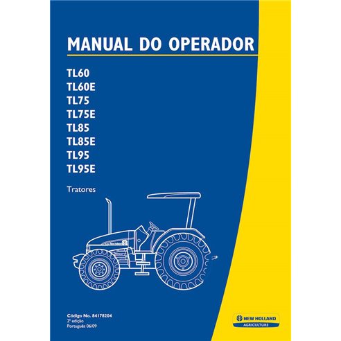 New Holland TL60, TL60E, TL75, TL75E, TL85, TL85E, TL95, TL95E manual del operador del tractor pdf PT - Agricultura de Nueva ...