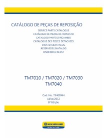 New Holland TM7010, TM7020, TM7030, TM7040 trator multilíngue pdf catálogo de peças - New Holland Agricultura manuais - NH-73...