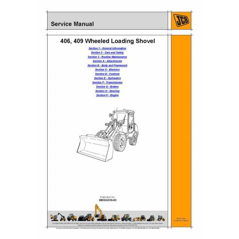 Jcb 406, 409 wheel loader service manual - JCB manuals - JCB-9803-4310