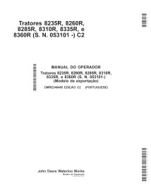 JD-OMRE346485-PT Manual do operador do trator John Deere 8235R, 8260R, 8285R, 8310R, 8335R e 8360R PT (OMRE346485)
