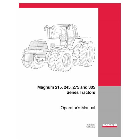 Case IH Magnum 215, 245, 275, 305 tracteur manuel d'utilisation pdf - Cas IH manuels - CASE-87572967-EN