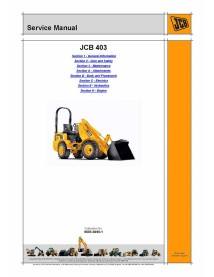 Manual de servicio del cargador de ruedas jcb 403 - JCB manuales - JCB-9803-9490