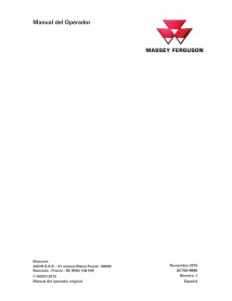 Massey Ferguson MF5708, MF5709, MF5710 Tier 2 tracteur pdf manuel d'utilisation et d'entretien ES - Massey-Ferguson manuels -...