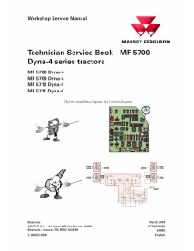 Massey Ferguson MF5708, MF5709, MF5710, MF5711 Dyna-4 tracteur pdf livre d'entretien technique - Massey-Ferguson manuels - MF...