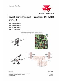 Massey Ferguson MF5708, MF5709, MF5710, MF5711 Dyna-4 tractor pdf libro de servicio técnico FR - Massey Ferguson manuales - M...