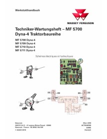 Massey Ferguson MF5708, MF5709, MF5710, MF5711 Dyna-4 tracteur pdf technican service book DE - Massey-Ferguson manuels - MF-A...