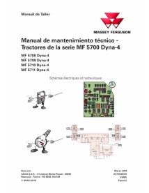 Massey Ferguson MF5708, MF5709, MF5710, MF5711 trator Dyna-4 pdf livro de serviço técnico ES - Massey Ferguson manuais - MF-A...