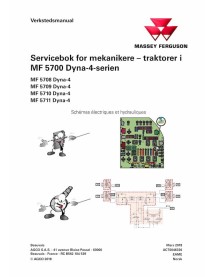 Massey Ferguson MF5708, MF5709, MF5710, MF5711 Dyna-4 tractor pdf libro de servicio técnico NO - Massey Ferguson manuales - M...