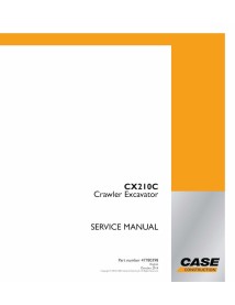 Case CX210C LC Versão Tier 3 ANZ Marke escavadeira de esteira pdf manual de serviço - Caso manuais - CASE-47780398-EN