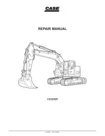 Case CX225SR excavadora sobre orugas pdf manual de reparación - Caso manuales - CASE-9-40691-EN