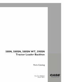 Case 580N, 580SN, 590SN retroescavadeira pdf catálogo de peças - Caso manuais - CASE-84300161-EN