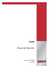 Case IH A4000 récolteuse de canne à sucre pdf manuel d'utilisation PT - Cas IH manuels - CASE-84197708-PT