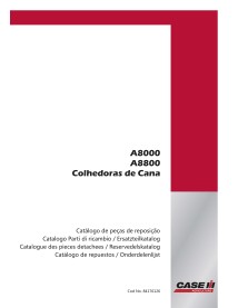 Cosechadora de caña de azúcar Case IH A8000, A8800 pdf catálogo de piezas PT - Caso IH manuales - CASE-84176126-PT