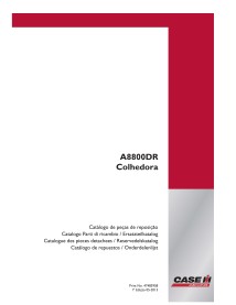 Colhedora de cana-de-açúcar Case IH A8000DR pdf catálogo de peças PT - Caso IH manuais - CASE-47486958-PT