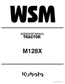 Kubota M128X tracteur manuel d'atelier pdf. - Kubota manuels - KUBOTA-9Y111-01440-EN