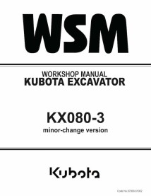 Kubota KX080-3 escavadeira pdf manual de oficina - Kubota manuais - KUBOTA-97899-61962-EN