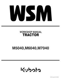 Kubota M5040, M6040, M7040 manual de taller del tractor pdf - Kubota manuales - KUBOTA-9Y011-13746-EN