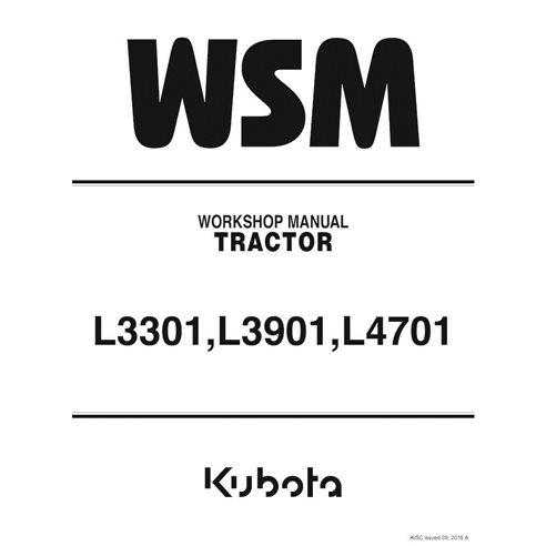 Kubota L3301, L3901, L4701 trator pdf manual de oficina - Kubota manuais - KUBOTA-9Y111-10121-EN