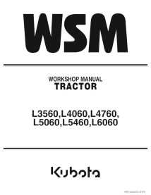 Kubota L3560, L4060, L4760, L5060, L5460, L6060 tracteur manuel d'atelier pdf - Kubota manuels - KUBOTA-9Y111-08242-EN