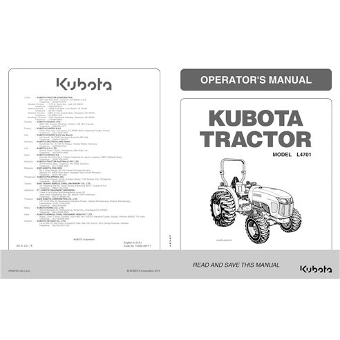 Kubota L4701 tractor pdf operator's manual  - Kubota manuals - KUBOTA-TC630-5971-1-EN