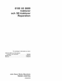 TM4500-SV John Deere 6100, 6200, 6300, 6400, 6506, 6600 tractor repair technical manual SV (TM4500)