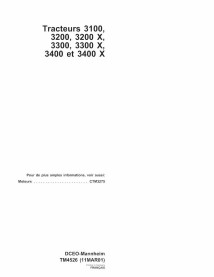 John Deere 3100, 3200, 3300, 3400 tracteur pdf manuel technique FR - John Deere manuels - JD-TM4526-FR