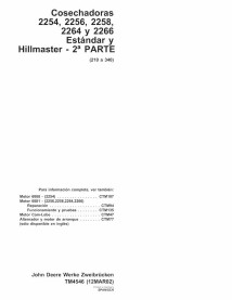 TM4546-ES Manual técnico da colheitadeira John Deere 2254, 2256, 2258, 2264, 2266 ES (TM4546)