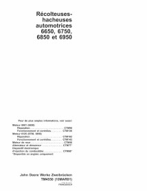 John Deere 6650, 6750, 6850, 6950 tractor pdf manual técnico FR - John Deere manuales - JD-TM4550-FR