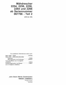 John Deere 2254, 2256, 2258, 2264, 2266 combiner pdf manuel technique DE - John Deere manuels - JD-TM4593-DE