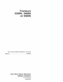 John Deere 5300N, 5400N, 5500N tractor pdf technical manual FR - John Deere manuals - JD-TM4600-FR