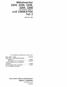 TM4615-DE John Deere 2254, 2256, 2258, 2264, 2266 combine technical manual DE (TM4615)