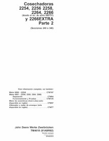 John Deere 2254, 2256, 2258, 2264, 2266 combine pdf manual técnico ES - John Deere manuais - JD-TM4618-ES