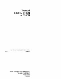 John Deere 5300N, 5400N, 5500N tractor pdf manual técnico TI - John Deere manuales - JD-TM4652-IT