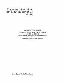 John Deere 3210, 3310, 3410, 3210X, 3310X, 3410X tractor pdf manual de reparación, operación y pruebas FR - John Deere manual...