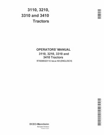 John Deere 3110, 3210, 3310, 3410 tracteur manuel d'utilisation pdf - John Deere manuels - JD-RT6005023112-EN