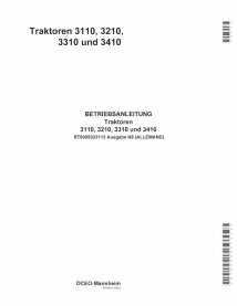 John Deere 3110, 3210, 3310, 3410 trator pdf manual do operador DE - John Deere manuais - JD-RT6005023113-DE