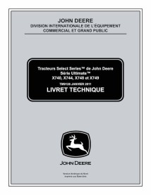 John Deere X740, X744, X748, X749 tracteur pdf manuel technique FR - John Deere manuels - JD-TM9126-FR