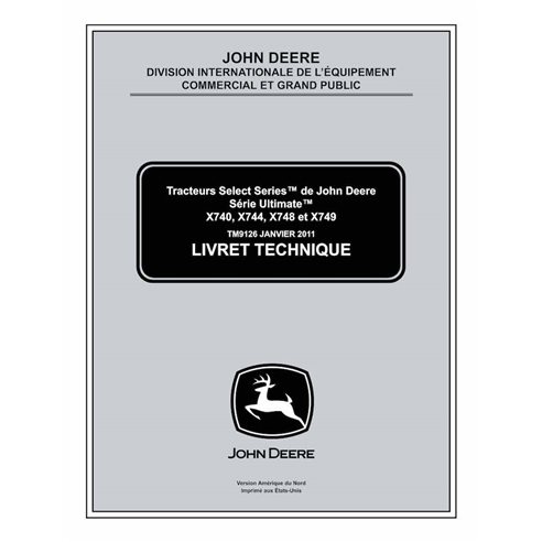 TM9126-FR Manual técnico do trator John Deere X740, X744, X748, X749 FR (TM9126)