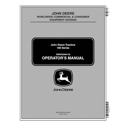 JD-OMGX224642 John Deere LA100, LA110, LA120, LA130, LA140, LA150 tractor operator's manual (OMGX224642)
