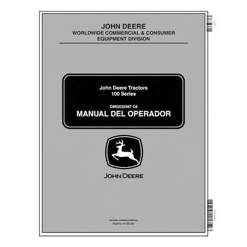 John Deere LA100, LA110, LA120, LA130, LA140, LA150 trator pdf manual do operador ES - John Deere manuais - JD-OMGX224871-ES