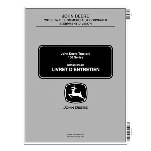 John Deere LA100, LA110, LA120, LA130, LA140, LA150 tractor pdf operator's manual FR - John Deere manuals - JD-OMGX225383-FR