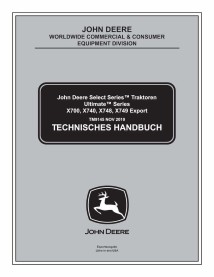 John Deere X740, X744, X748, X749 tracteur pdf manuel technique DE - John Deere manuels - JD-TM9145-DE