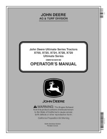 John Deere X740, X744, X748, X749 manuel d'utilisation du tracteur pdf - John Deere manuels - JD-OMM1644293-EN