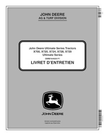 John Deere X740, X744, X748, X749 tracteur manuel d'utilisation pdf FR - John Deere manuels - JD-OMM1644252-FR