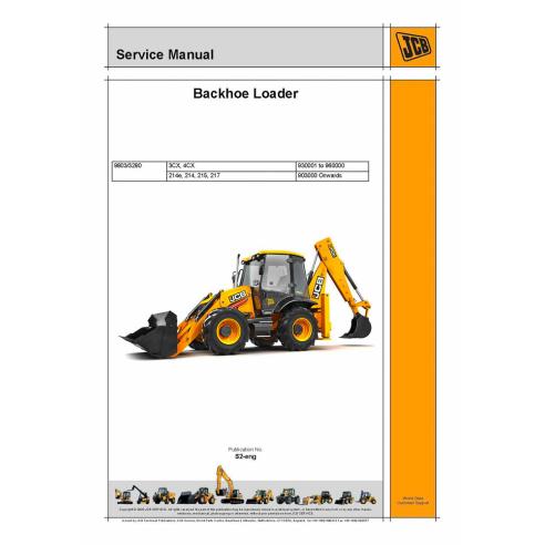 Jcb 3CX, 4CX, 214, 214e, 215, 217 backhoe loader service manual - JCB manuals - JCB-9803-3280