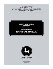 John Deere Gator XUV 850D vehículo utilitario pdf manual técnico - John Deere manuales - JD-TM1737-EN